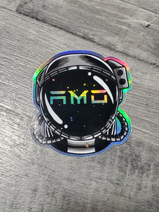 AMO Astronaut Helmet Holographic Sticker