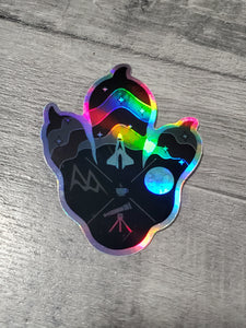Logo Paw Holographic Sticker