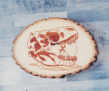 Load image into Gallery viewer, Amber Skull - Wooden Plaque